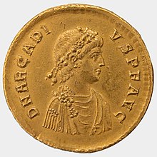 سکه زرین امپراتور بیزانس، آرکادیوس